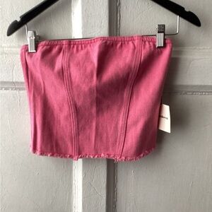Superdown Vibrant Pink Tube Top
